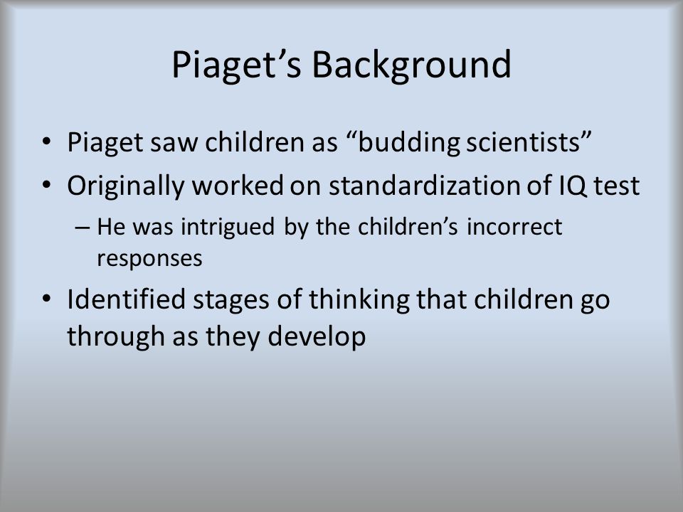 Piaget saw children as hotsell